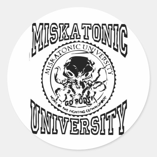miskatonisch ronde sticker (Voorkant)
