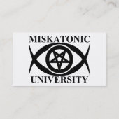 MISKATONISCHE UNIVERSITEIT VISITEKAARTJE (Achterkant)