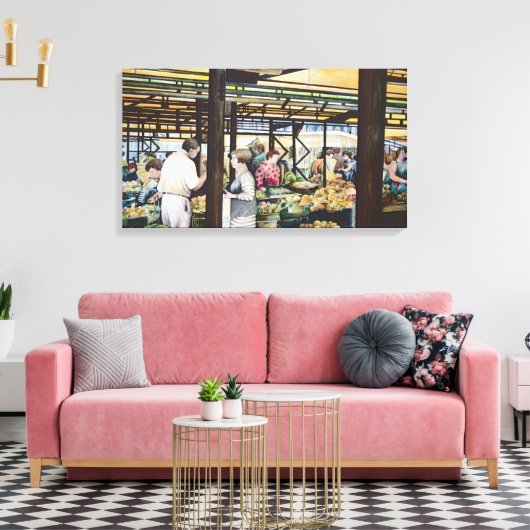 Miskolc's Boerenmarkt Hongarije Canvas Afdruk (Insitu (Woonkamer))