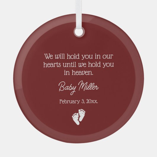 Miskraam / Baby Loss Memorial Glas Ornament (Voorkant)