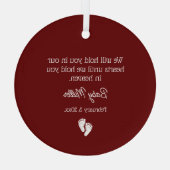 Miskraam / Baby Loss Memorial Glas Ornament (Achterkant)