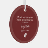 Miskraam / Baby Loss Memorial Glas Ornament (Voorkant Rechts)