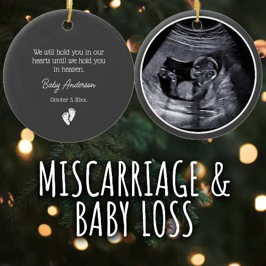 Miskraam / Baby Verlies Memorial echografie Foto Keramisch Ornament