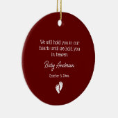 Miskraam / Baby Verlies Memorial echografie Foto Keramisch Ornament (Rechts)