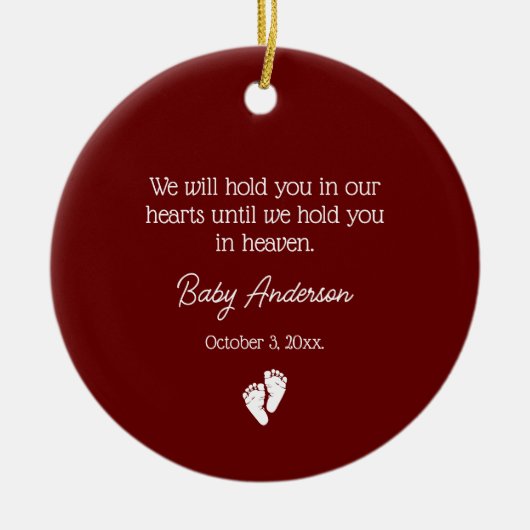 Miskraam / Baby Verlies Memorial echografie Foto Keramisch Ornament (Voorkant)
