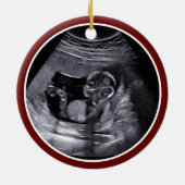 Miskraam / Baby Verlies Memorial echografie Foto Keramisch Ornament (Achterkant)