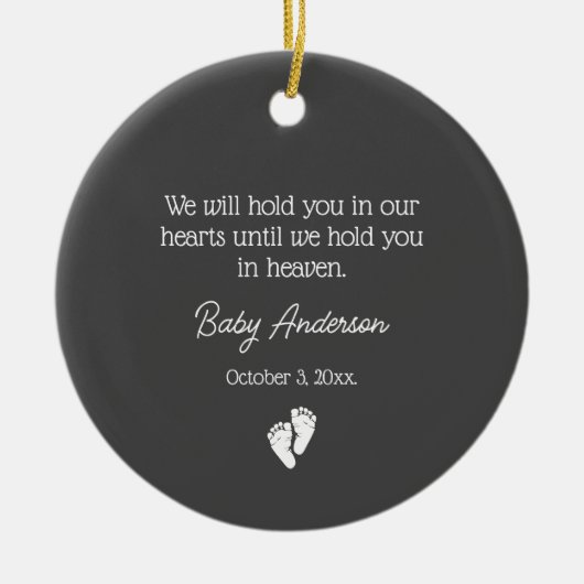 Miskraam / Baby Verlies Memorial echografie Foto Keramisch Ornament (Voorkant)