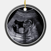 Miskraam / Baby Verlies Memorial echografie Foto Keramisch Ornament (Achterkant)