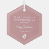 Miskraam / Baby Verlies Memorial Kerstmis Glas Ornament (Voorkant)