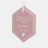 Miskraam / Baby Verlies Memorial Kerstmis Glas Ornament (Voorkant links)