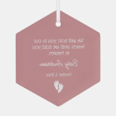 Miskraam / Baby Verlies Memorial Kerstmis Glas Ornament (Achterkant)