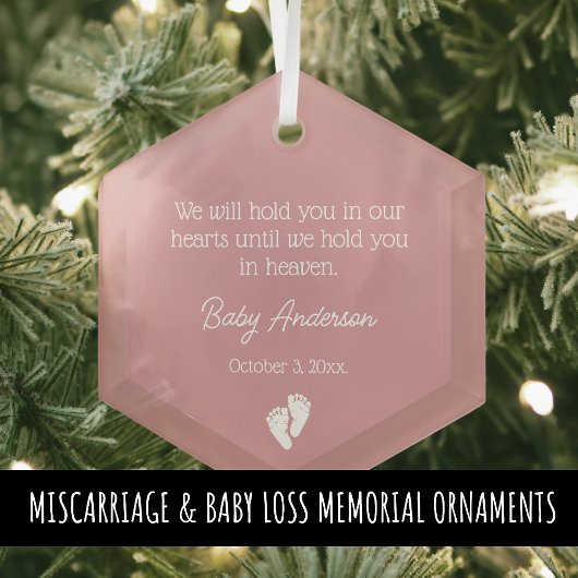 Miskraam / Baby Verlies Memorial Kerstmis Glas Ornament