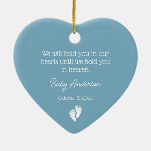 Miskraam / Baby Verlies Memorial Kerstmis Keramisch Ornament (Achterkant)