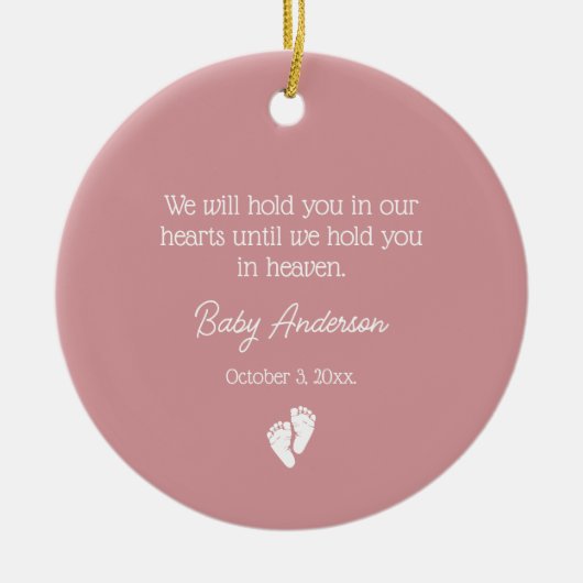 Miskraam / Baby Verlies Memorial Kerstmis Keramisch Ornament (Voorkant)