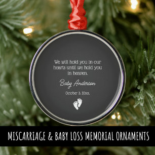 Miskraam / Baby Verlies Memorial Kerstmis Metalen Ornament