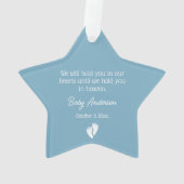 Miskraam / Baby Verlies Memorial Kerstmis Ornament (achterkant)