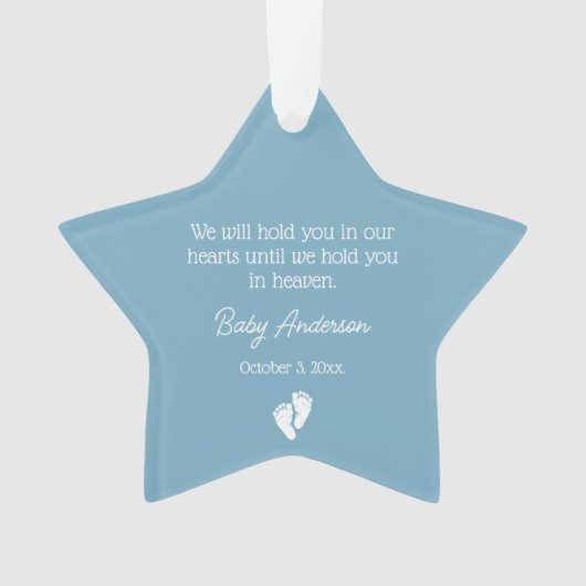 Miskraam / Baby Verlies Memorial Kerstmis Ornament (voorkant)