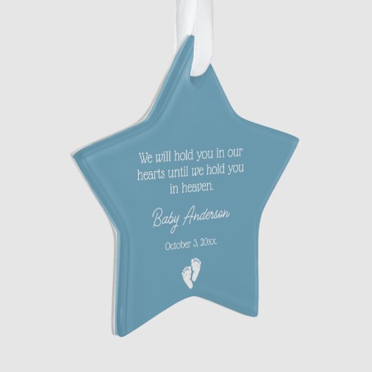 Miskraam / Baby Verlies Memorial Kerstmis Ornament (voorkant)