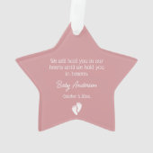 Miskraam / Baby Verlies Memorial Kerstmis Ornament (achterkant)