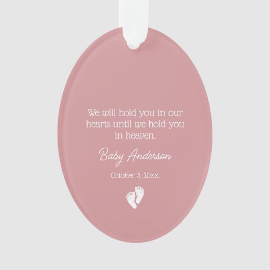 Miskraam / Baby Verlies Memorial Kerstmis Ornament (voorkant)