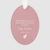 Miskraam / Baby Verlies Memorial Kerstmis Ornament (achterkant)