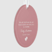 Miskraam / Baby Verlies Memorial Kerstmis Ornament (voorkant)