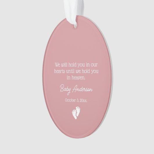 Miskraam / Baby Verlies Memorial Kerstmis Ornament (voorkant)