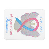 Miskraam Bewustzijn Lint Art Engel Magneten (Horizontaal)