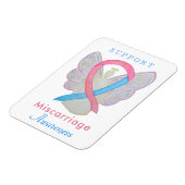 Miskraam Bewustzijn Lint Art Engel Magneten (Linkerzijde)