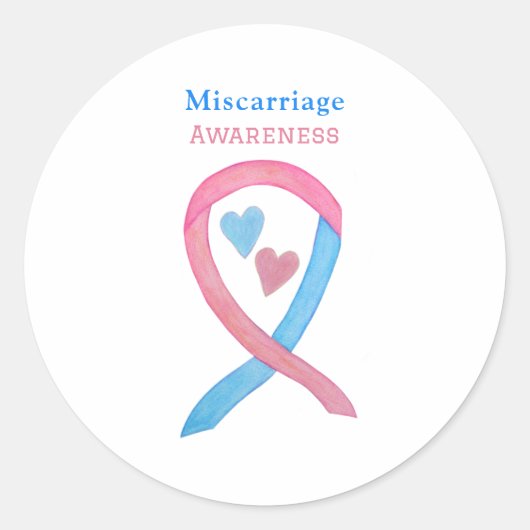 Miskraam Bewustzijn Lint Art Sticker Decals (Voorkant)