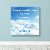 Miskraam/doodgeboren Verlies Memorial Canvas Afdruk (Insitu (Houten vloer))