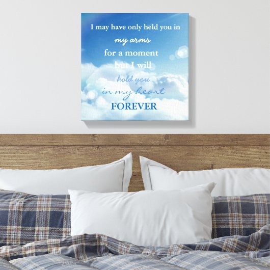 Miskraam/doodgeboren Verlies Memorial Canvas Afdruk (Insitu (Slaapkamer))