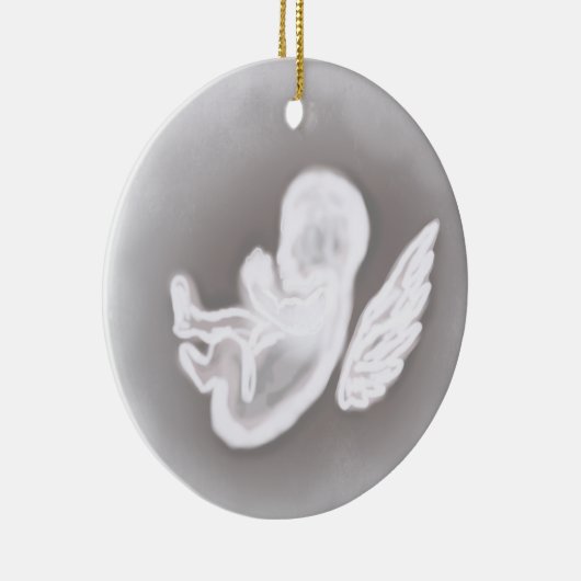 Miskraam Memorial echo sneeuw engel Keramisch Ornament (Rechts)