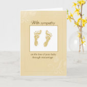 Miskraam Sympathie en ondersteuning, Gele voetafdr Kaart (Gele Bloem)