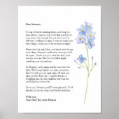 Miskraam Vergeet me niet Ik ben in de Hemel Gedich Poster (Voorkant)