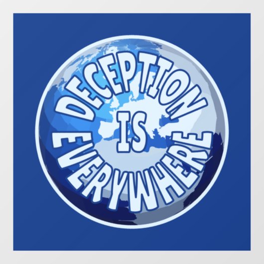 Misleiding is overal raamsticker (Vel)