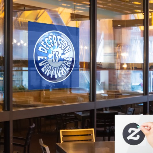 Misleiding is overal raamsticker (Restaurant Raam)