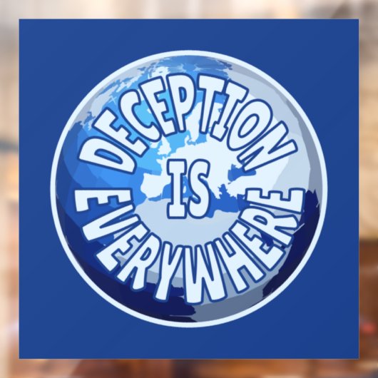 Misleiding is overal raamsticker (Vel 2)