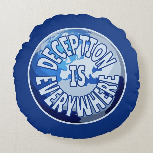 Misleiding is overal rond kussen (Voorkant)