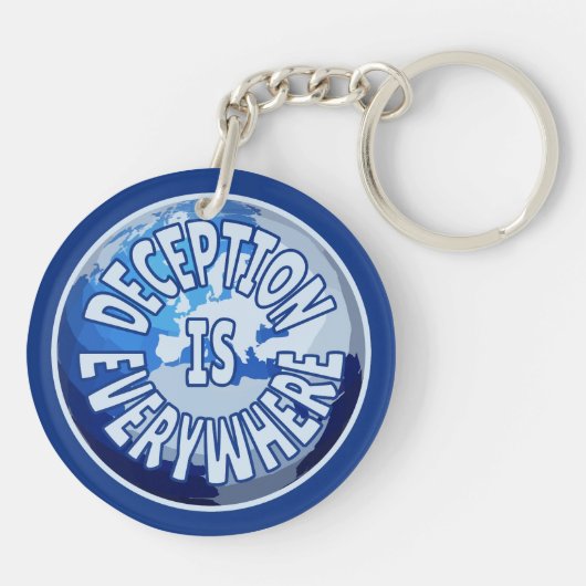 Misleiding is overal sleutelhanger (Achterkant)