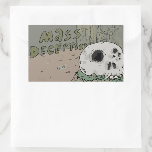 Misleiding van de schedel rechthoekige sticker (Tas)