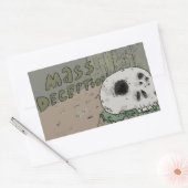 Misleiding van de schedel rechthoekige sticker (Envelop)