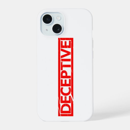 Mislleidende Stempel iPhone 15 Case (Achterkant)