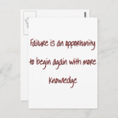 mislukking briefkaart (Voorkant / Achterkant)