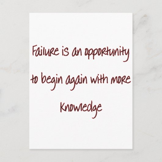 mislukking briefkaart (Voorkant)