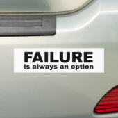 mislukking is altijd een optie bumpersticker (Op auto)