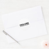 mislukking is altijd een optie ronde sticker (Envelop)