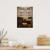 Mislukking Is Simpelweg Succes Grappige Leiderscha Poster (Keuken)