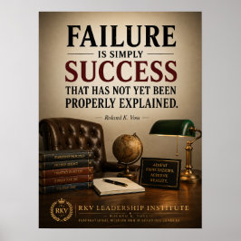 Mislukking Is Simpelweg Succes Grappige Leiderscha Poster