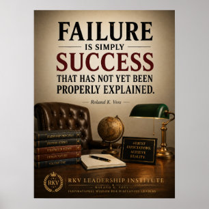 Mislukking Is Simpelweg Succes Grappige Leiderscha Poster